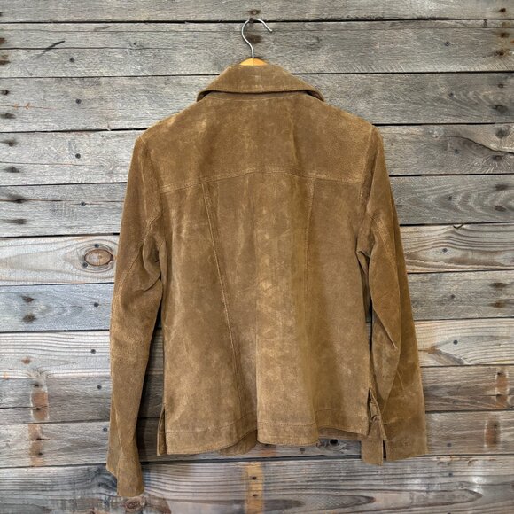 NWT Christopher & Banks Brown Machine Washable Suede Embroidered Jacket - Size M - Picture 2 of 9